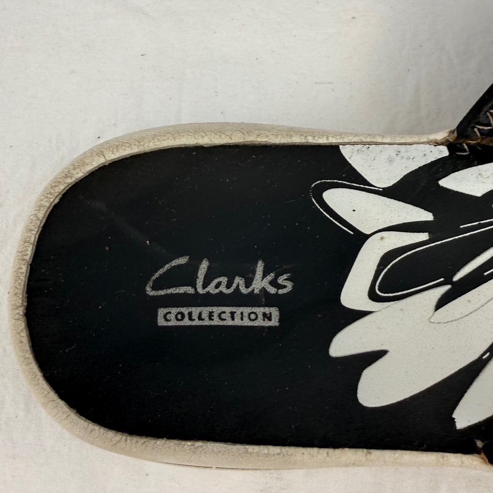 Clarks Collection Womens Black Floral Print Thong Flip Flop Sandals Size 8 - Picture 8 of 9